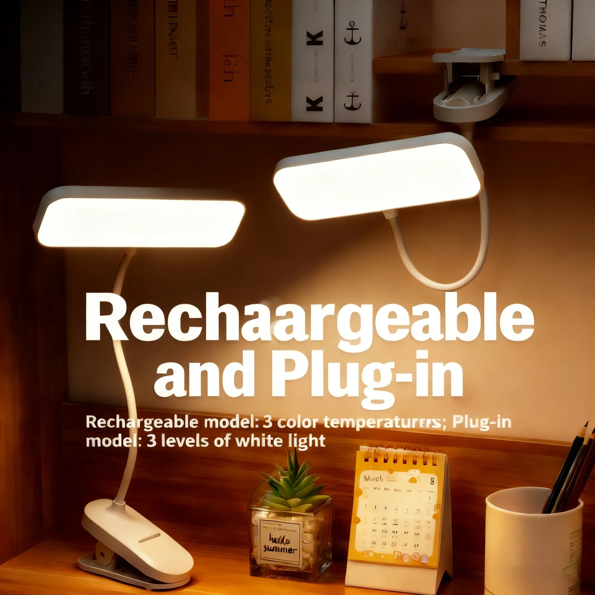 Clip-On Desk Lamp with Eye Care