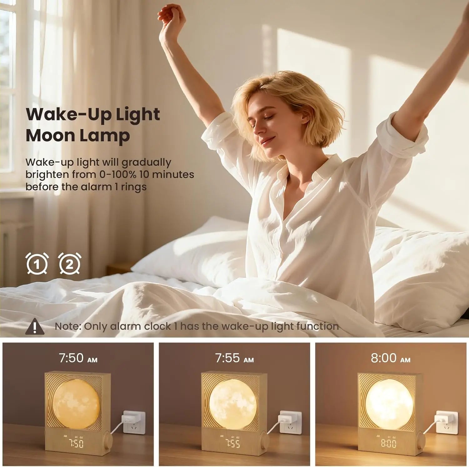 Moon Light Alarm Clock
