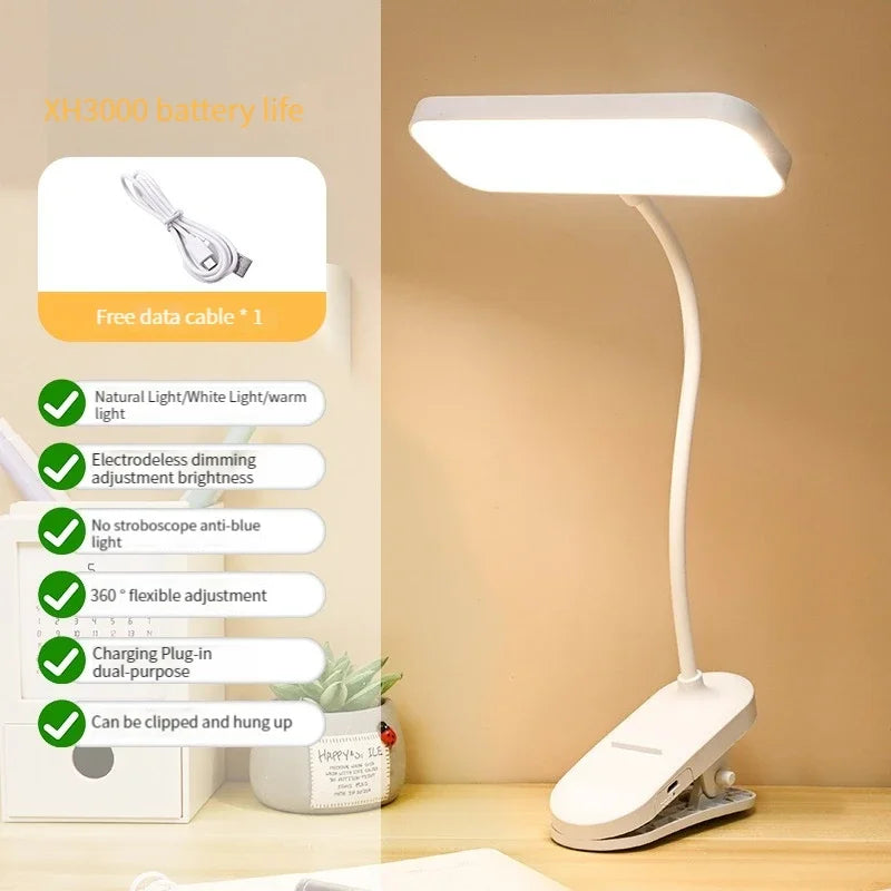 Clip-On Desk Lamp with Eye Care