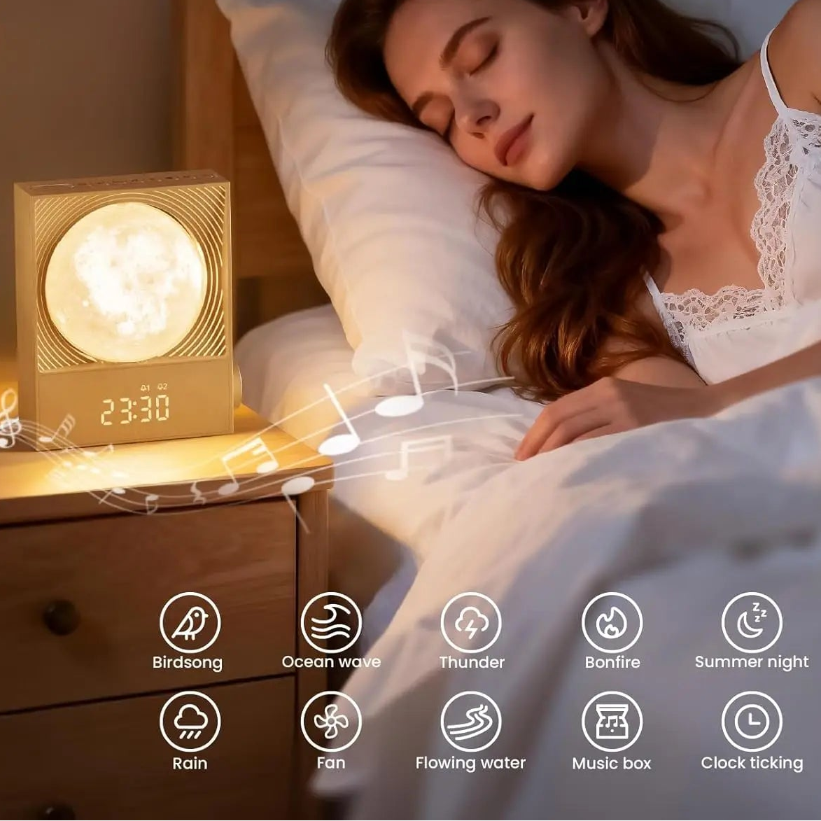 Moon Light Alarm Clock