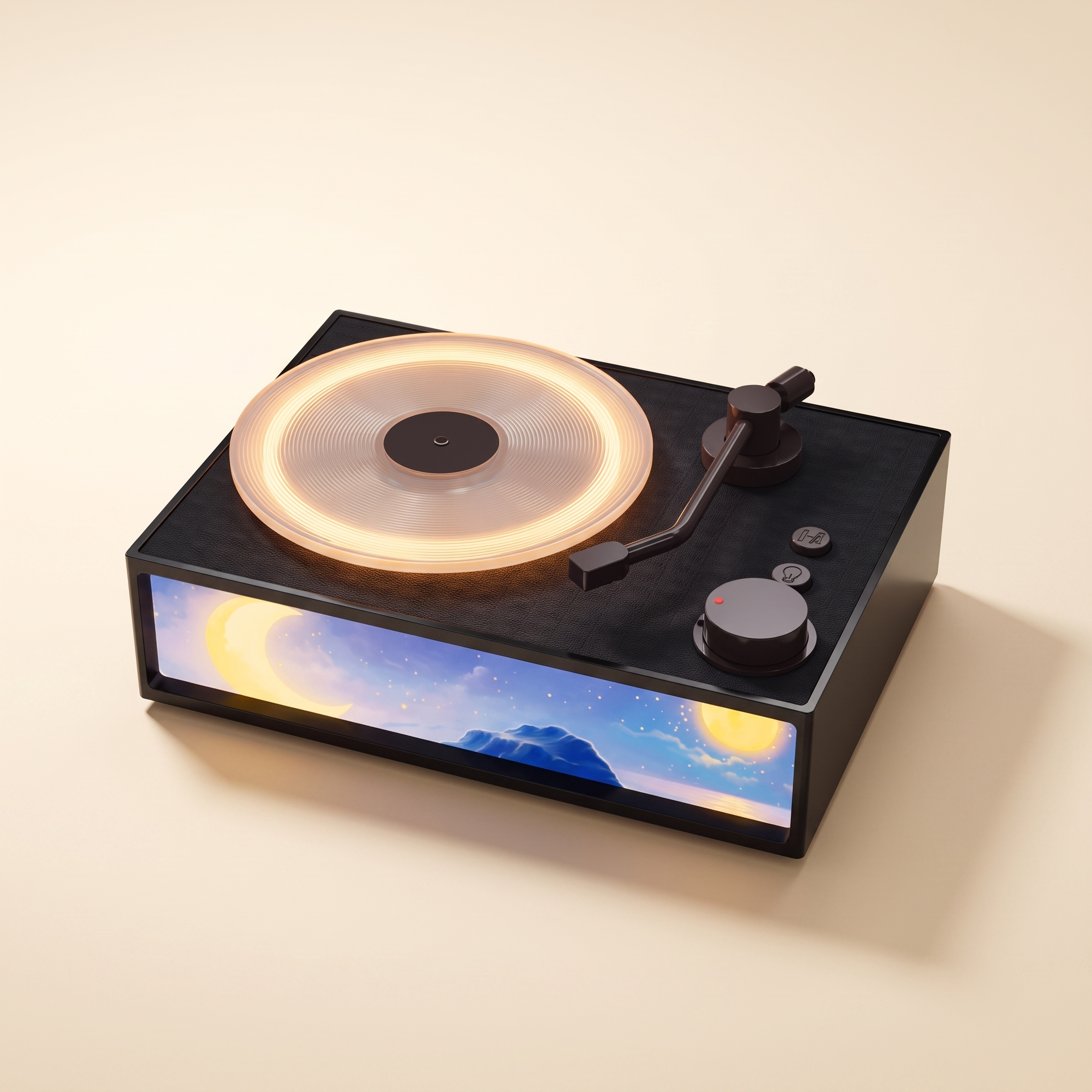 VinylAura retro bluetooth speaker lamp — studio hero shot